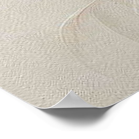 Moderne beige Blume 17 Poster (Ecke)