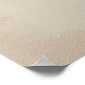 Moderne beige Blume 17 Poster (Ecke)