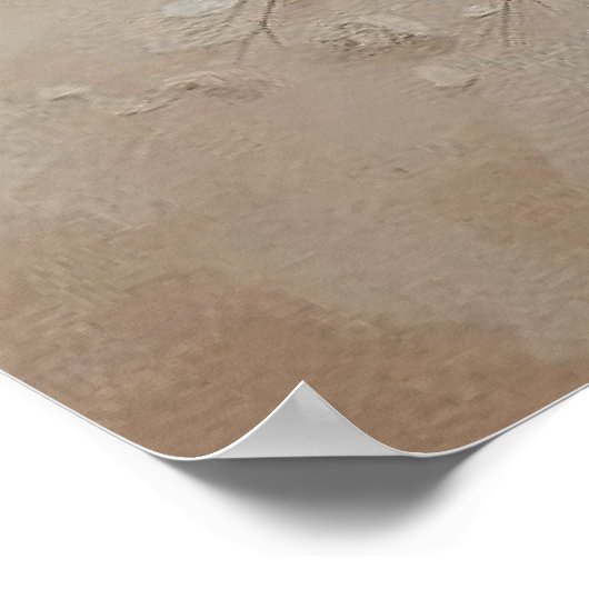 Moderne beige Blume 18 Poster (Ecke)