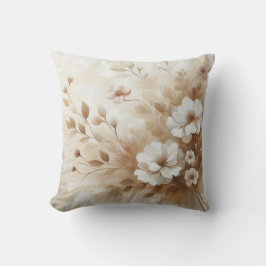 Moderne beige Blume 19 Poster Kissen