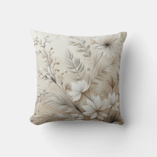 Moderne beige Blume 1 Poster Kissen
