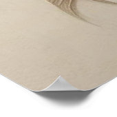 Moderne beige Blume 21 Poster (Ecke)