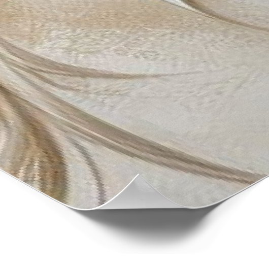 Moderne beige Blume 22 Poster (Ecke)