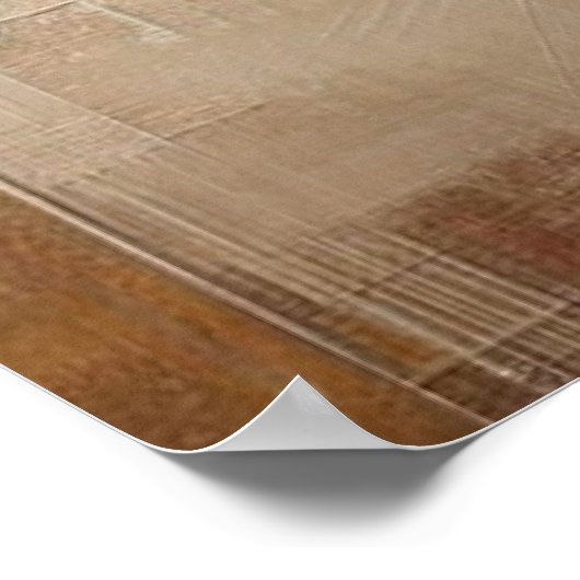 Moderne beige Blume 25 Poster (Ecke)