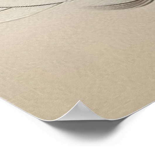 Moderne beige Blume 4 Poster (Ecke)