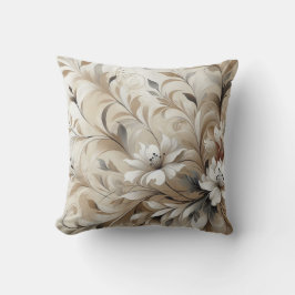 Moderne beige Blume 4 Poster Kissen