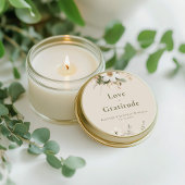 Moderne Beige Blumenhochzeit Runder Aufkleber