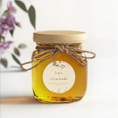 Moderne Beige Blumenhochzeit Runder Aufkleber