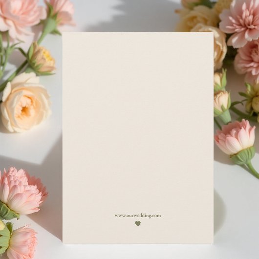 Moderne Beige Blumenhochzeit Save The Date