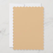 Moderne Beige Boho Wildblume Wedding Einladung (Rückseite)