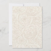 Moderne, beige-braune Hochzeit Einladung (Rückseite)