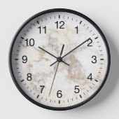Moderne Beige Braune Marmoroptik Uhr (Vorderseite)