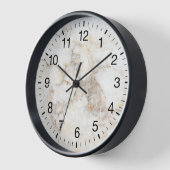 Moderne Beige Braune Marmoroptik Uhr (Winkel)