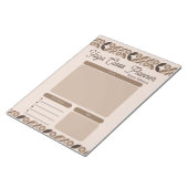 Moderne Beige Brown Muster Yoga Class Planer Notizblock (angewinkelt)