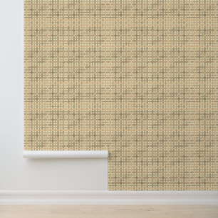 Moderne Beige Brown Tan Kariert Tapete