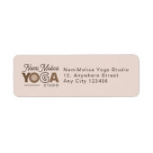 Moderne Beige Brown Yoga Studio-Adresse (Vorne)