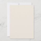 Moderne Beige Elfenbein-Hochzeit Einladung (Rückseite)