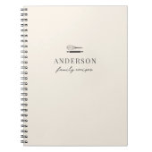 Moderne Beige Familienbackkrempel Notizblock (Vorderseite)