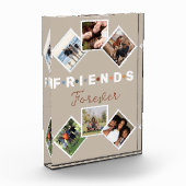 Moderne Beige Freunde für immer FotoCollage Fotoblock (Links)
