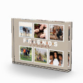 Moderne Beige Freunde für immer FotoCollage Fotoblock (Rechts)