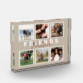 Moderne Beige Freunde für immer FotoCollage Fotoblock (Links)