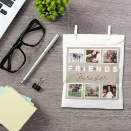 Moderne Beige Freunde für immer FotoCollage Geschenktütchen
