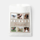 Moderne Beige Freunde für immer FotoCollage Geschenktütchen (Vorderseite)