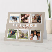Moderne Beige Freunde für immer FotoCollage