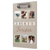Moderne Beige Freunde für immer FotoCollage Klemmbrett (Links)