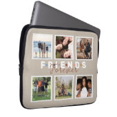 Moderne Beige Freunde für immer FotoCollage Laptopschutzhülle (Vorne Rechts)