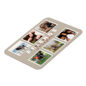 Moderne Beige Freunde für immer FotoCollage Magnet (Linke Seite)