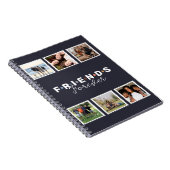 Moderne Beige Freunde für immer FotoCollage Notizblock (Rechte Seite)