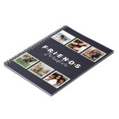 Moderne Beige Freunde für immer FotoCollage Notizblock (Linke Seite)