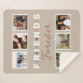 Moderne Beige Freunde für immer FotoCollage Sherpadecke (Vorderseite (Horizontal))