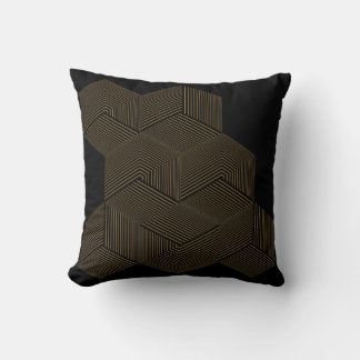 Moderne beige geometrische Honigwaben 3D optische Kissen