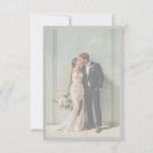 Moderne Beige-Hochzeit Danke Foto  (Rückseite)