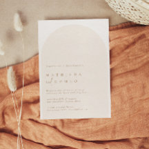Moderne beige Hochzeitsreise in minimalistischem B