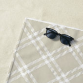 Moderne Beige Kariert Bridesmaid Strandtuch (Beispiel)