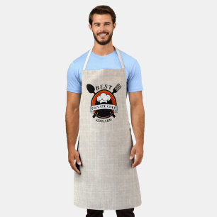 Moderne Beige Leinen Best Private Chef Personalisi Schürze