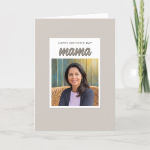 Moderne Beige Mama Kinder Foto Muttertag Feiertagskarte