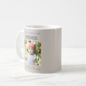 Moderne Beige Mama Kinder Foto Muttertag Kaffeetasse (Vorderseite Links)