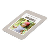 Moderne Beige Mama Kinder Foto Muttertag Magnet (Linke Seite)