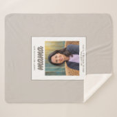 Moderne Beige Mama Kinder Foto Muttertag Sherpadecke (Vorderseite (Horizontal))