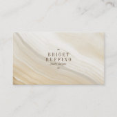 Moderne beige Marmorkarte Visitenkarte (Vorderseite)