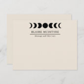 Moderne Beige Mondphasen Elegant Mitteilungskarte (Vorne/Hinten)