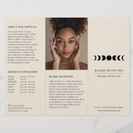 Moderne Beige Mondphasen Elegante Tri-fold-Broschü