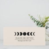 Moderne Beige Mondphasen Elegantes Geschenkzertifi (Stehend Vorderseite)