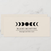 Moderne Beige Mondphasen Elegantes Geschenkzertifi (Vorne/Hinten)