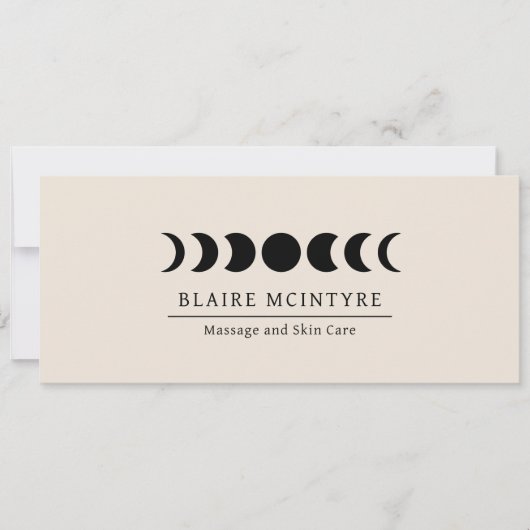 Moderne Beige Mondphasen Elegantes Geschenkzertifi (Vorderseite)