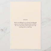 Moderne Beige Monochrome Hochzeit (Rückseite)